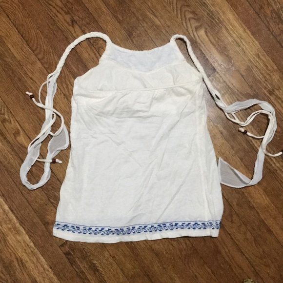 American Eagle outfitters S/P white top w/ strings - Picture 2 of 3
